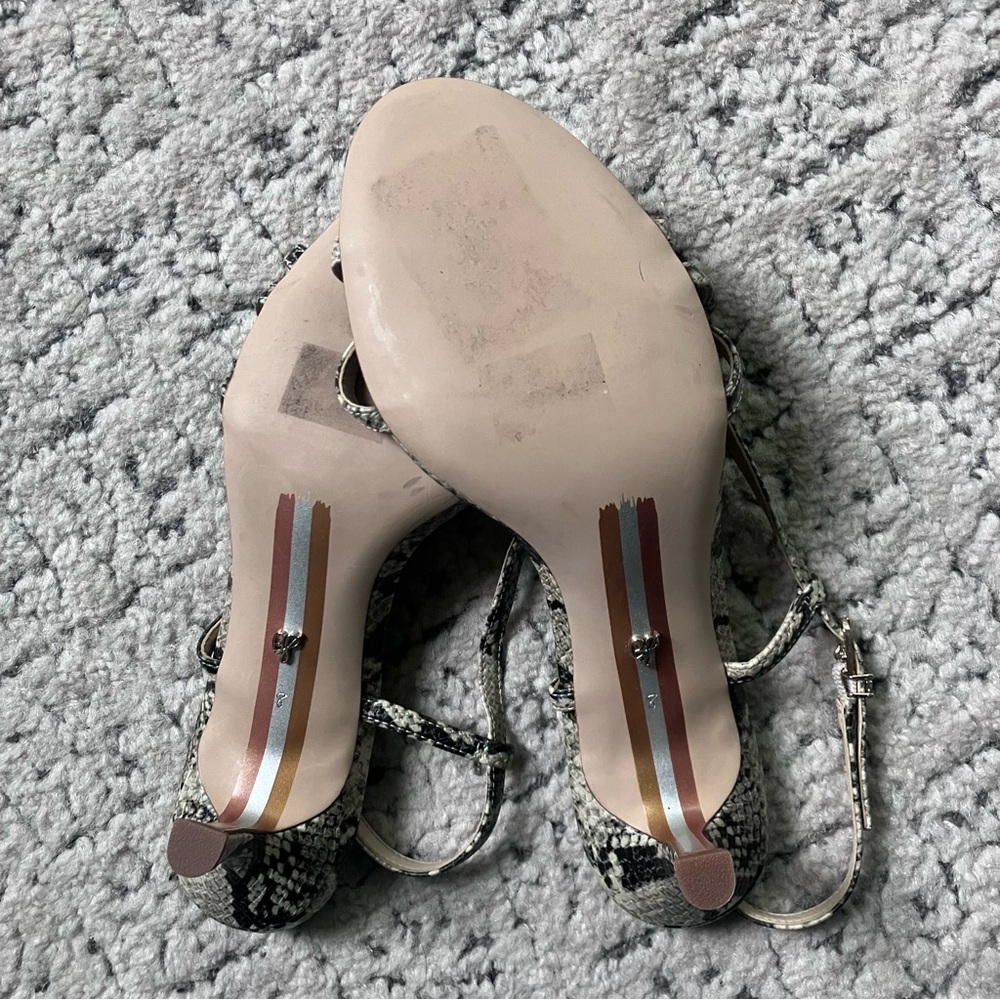 Strappy snakeskin Sam Edelman heels - Picture 8 of 14